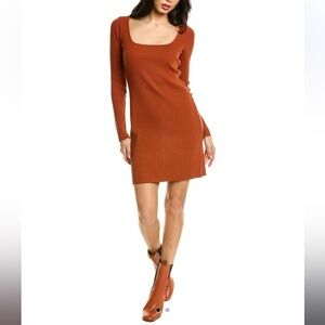COPY - NWT Vince Ribbed Long Sleeve Dress in Rust